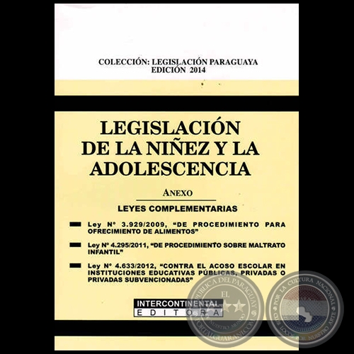 LEGISLACIÓN DE LA NIÑEZ Y LA ADOLESCENCIA - Año 2014